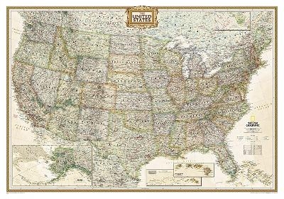 United States Executive, Tubed - National Geographic Maps