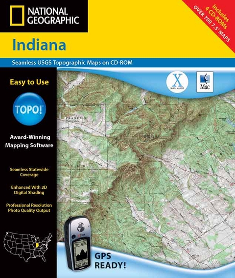 Recreation Map - Illinois - Topo! -  Rand McNally,  Geological Survey