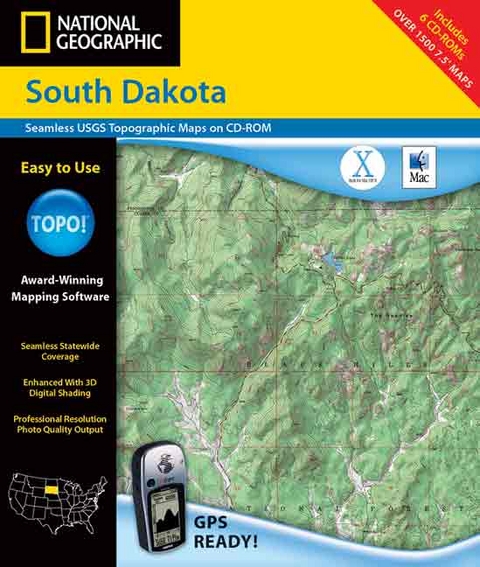 Rand McNally Recreation Map South Dakota - Topo! -  Geological Survey