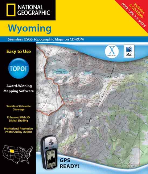 Recreation Map - Wyoming - Topo! -  Rand McNally,  Geological Survey