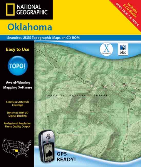 Oklahoma - Topo! -  Rand McNally