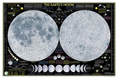 Earth's Moon Flat - National Geographic Maps