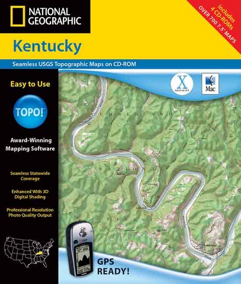 Kentucky - Topo! -  Rand McNally