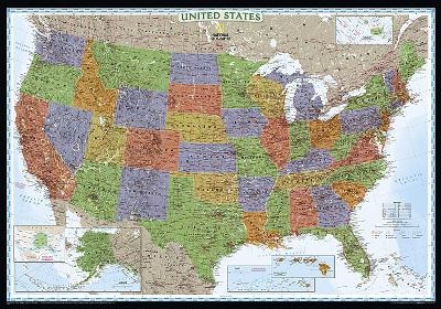 United States Decorator Flat - National Geographic Maps