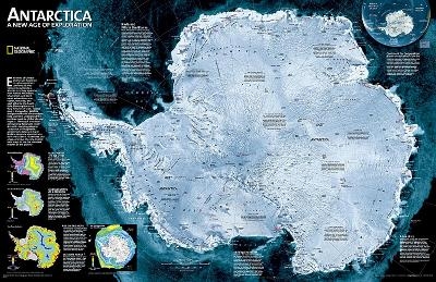 Antarctica Satellite Flat - National Geographic Maps