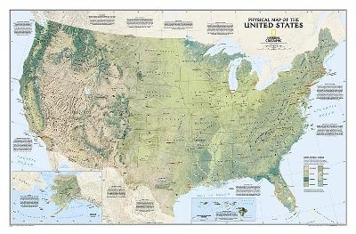 United States Physical Flat - National Geographic Maps