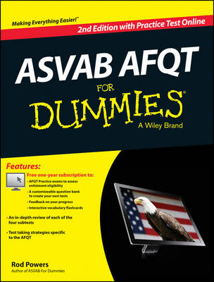 ASVAB AFQT For Dummies, with Online Practice Tests - Rod Powers