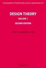 Design Theory: Volume 1 - Thomas Beth, Deiter Jungnickel, Hanfried Lenz