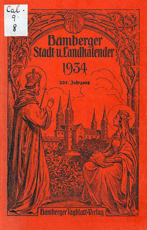 Bambergischer Schreib-Calender /Bamberger Stadt- und Landkalender 1641-1957. Bambergischer Schreib-Calender. Taschenausgabe 1687-1746. Bambergischer Bauren-Calender /Gemeinnützinger Bauernkalender 1727 und 1805