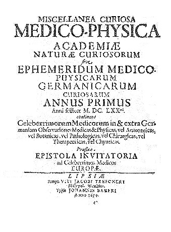 Miscellanea curiosa sive ephemeridum medico-physicarum Germanicarum Academiae Caesareo-Leopoldinae Naturae Curiosorum 1. Dec. 1. 1670 - 10. 1679, 2. Dec. 1. 1682 - 10. 1691, 3. Dec. 1. 1694 - 10. 1706 /Academiae Caesareo-Leopoldinae Naturae Curiosorum eph