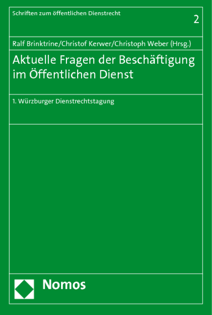 Aktuelle Fragen der Beschäftigung im Öffentlichen Dienst - 