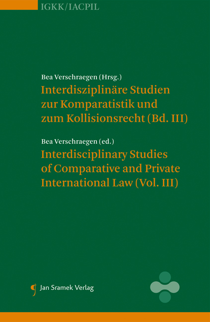 Interdisziplinäre Studien zur Komparistik und zum Kollisionsrecht (Vol I-IV) - 