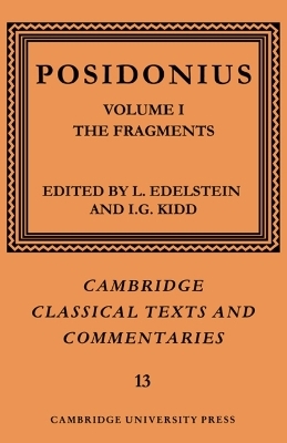 Posidonius: Volume 1, The Fragments -  Posidonius