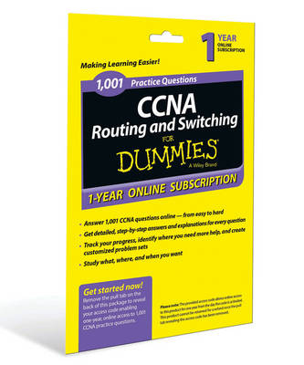 1,001 CCNA Routing and Switching Practice Questions For Dummies, Access Code Card (1-Year Subscription) - Glen E. Clarke