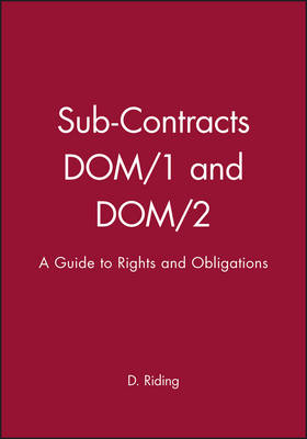 Sub-Contracts DOM/1 and DOM/2 - D. Riding