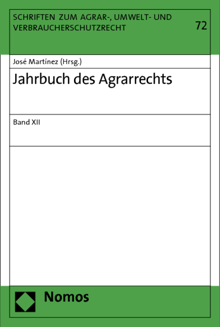 Jahrbuch des Agrarrechts - 