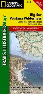 Big Sur/Ventana Wilderness - Los Padres National Forest - National Geographic Maps