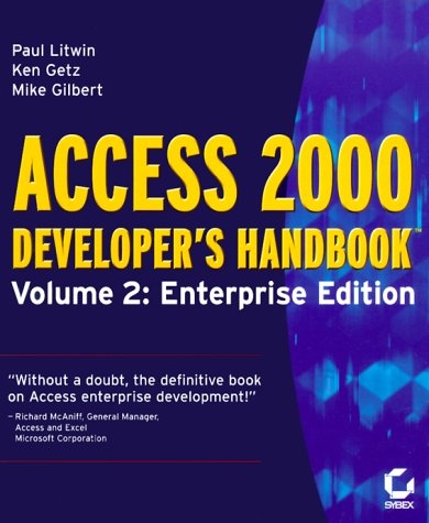 Access 2000 Developer's Handbook - Paul Litwin, Ken Getz, Mike Gilbert