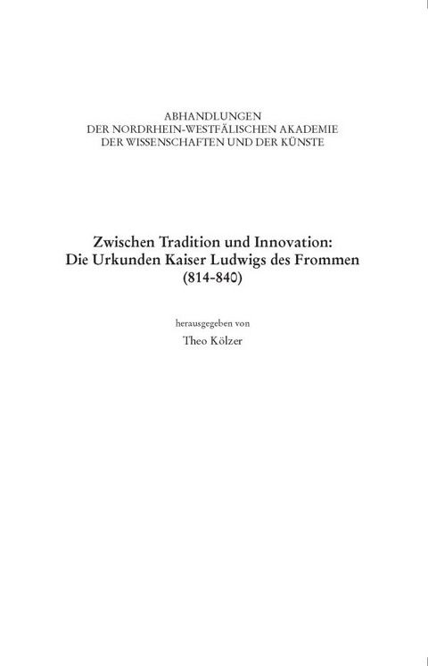 Zwischen Tradition und Innovation - Theo Kölzer