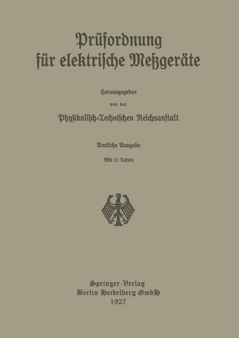 Prüfordnung für elektrische Meßgeräte - 