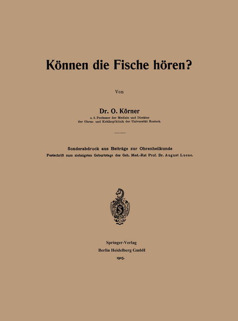 Können die Fische hören? - Otto Körner