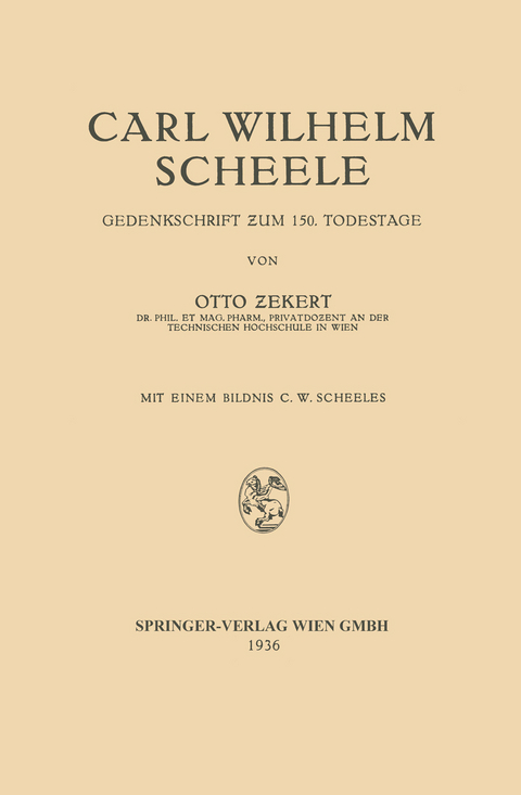 Carl Wilhelm Scheele - Otto Zekert, Carl Wilhelm Scheele