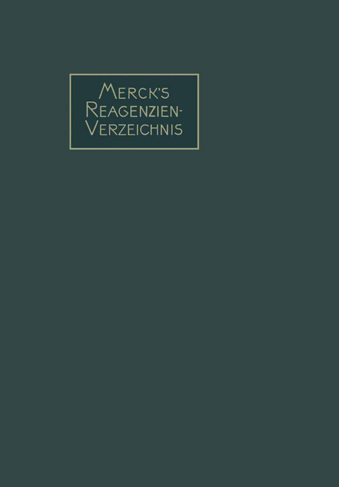 Merck’s Reagenzien-Verzeichnis - Emanuel Merck