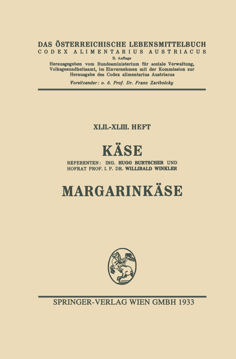 Käse. Margarinkäse - Hugo Burtscher, W. Winkler, Architektur Stiftung Österreich, Willibald Winkler