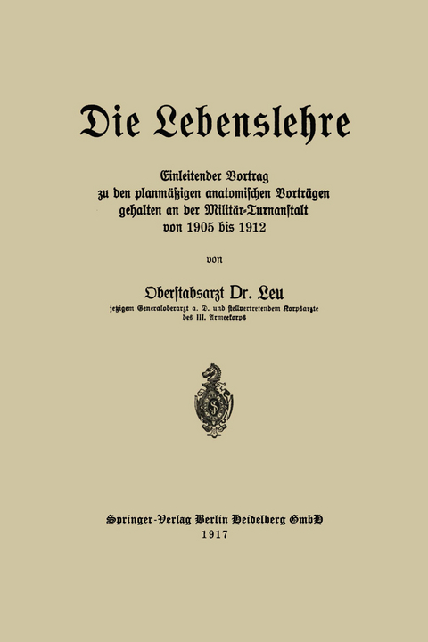 Die Lebenslehre - Reinhold Leu