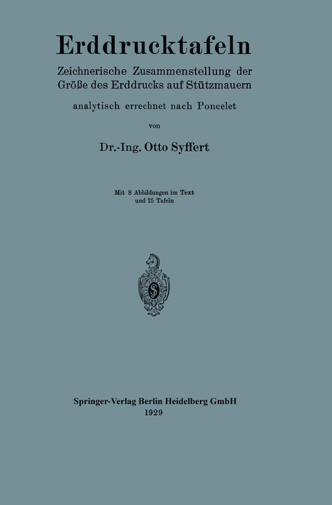 Erddrucktafeln - Otto Syffert