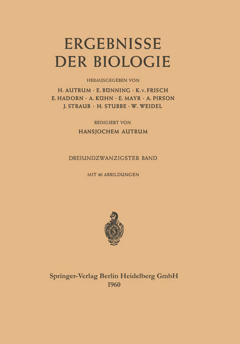 Ergebnisse der Biologie - 