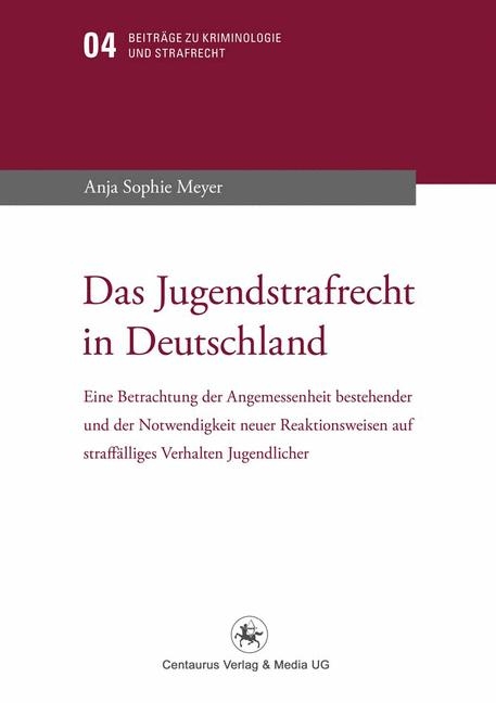 Das Jugendstrafrecht in Deutschland - Anja Sophie Meyer