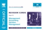 CIMA Revision Cards: Decision Management - Jo Avis