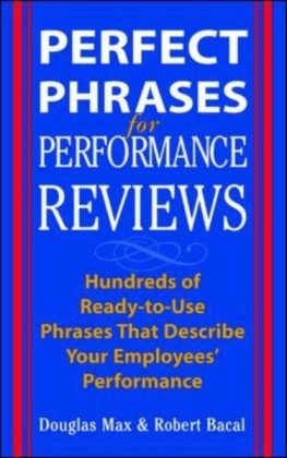 Perfect Phrases for Performance Reviews - Douglas Max, Robert Bacal