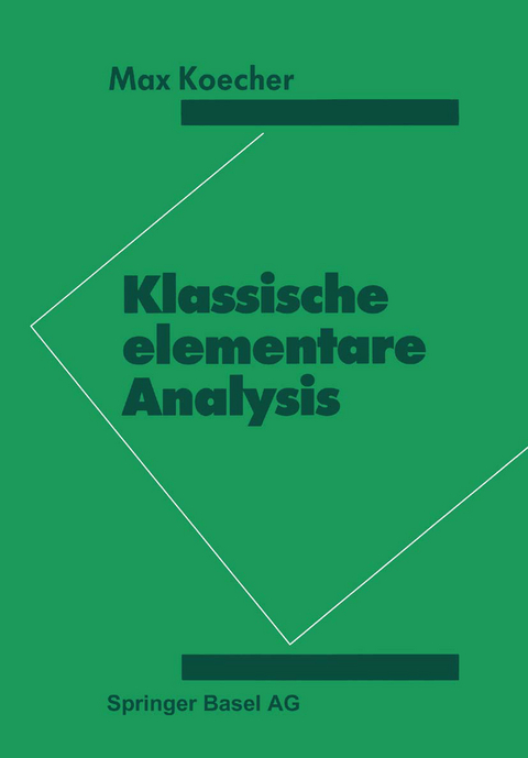 Klassische elementare Analysis -  Koecher