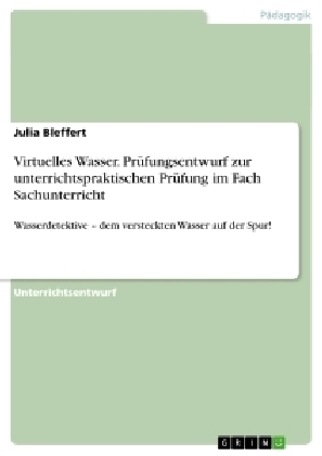 Virtuelles Wasser. PrÃ¼fungsentwurf zur unterrichtspraktischen PrÃ¼fung im Fach Sachunterricht - Julia Bleffert