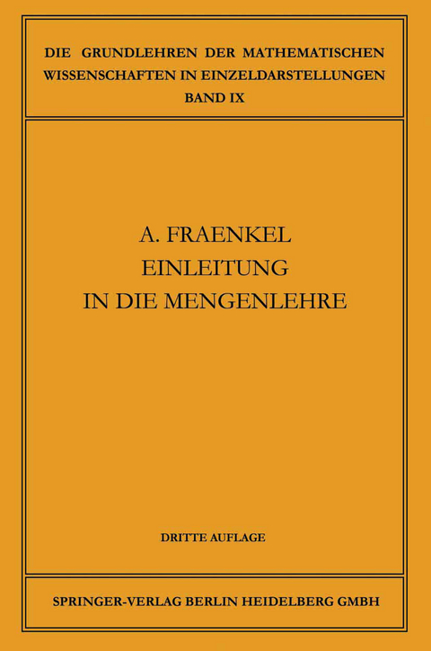 Einleitung in die Mengenlehre - Abraham Adolf Fraenkel