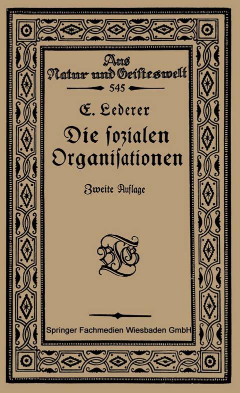 Die Sozialen Organisationen - Emil Lederer