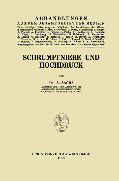 Schrumpfniere und Hochdruck - Árpád Sachs