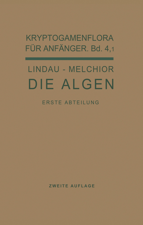 Die Algen - Gustav Lindau, Hans Melchior