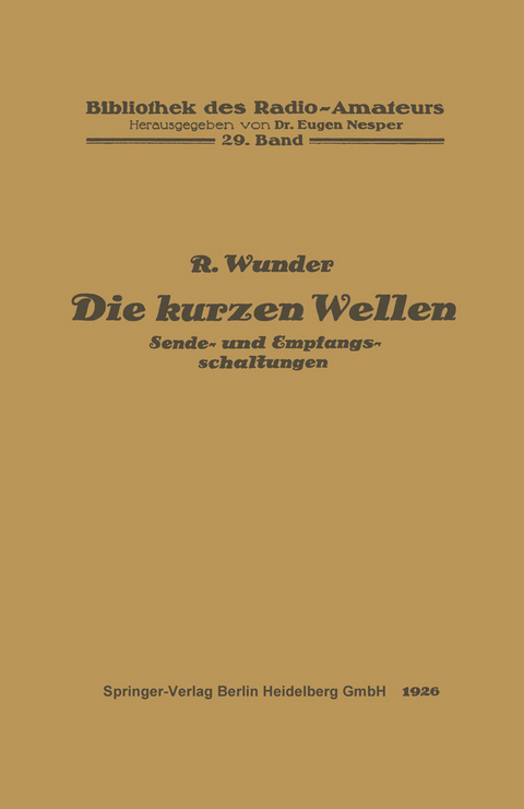 Die kurzen Wellen - Robert Wunder