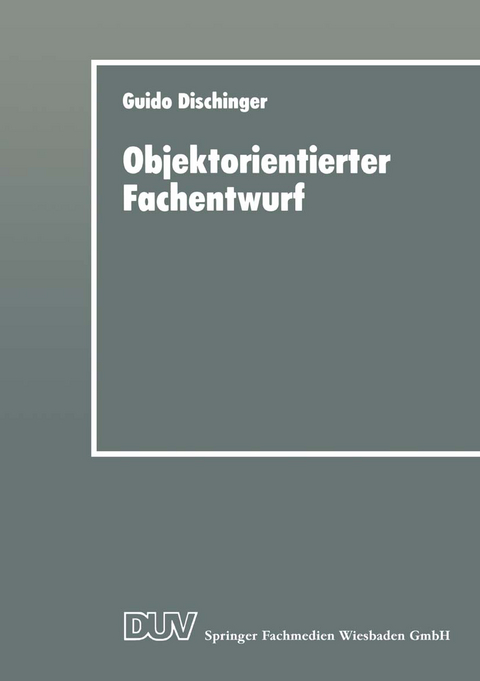 Objektorientierter Fachentwurf