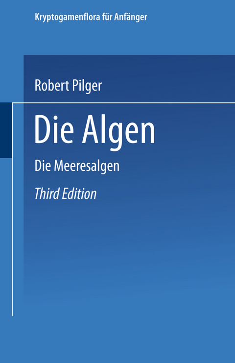 Die Algen - Robert Pilger, Gustav Lindau