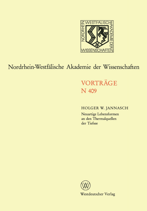 Neuartige Lebensformen an den Thermalquellen der Tiefsee - Holger W. Jannasch