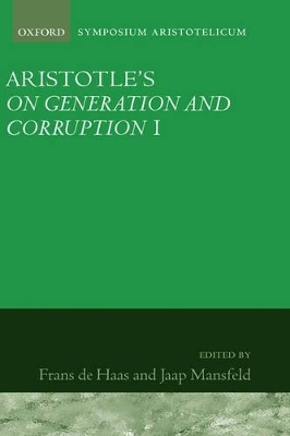 Aristotle's On Generation and Corruption I Book 1 - 