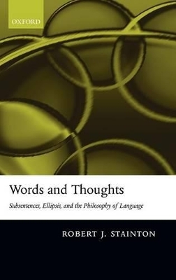 Words and Thoughts - Robert Stainton