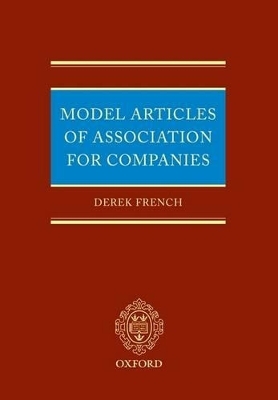 Model Articles of Association for Companies - Derek French