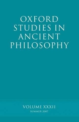 Oxford Studies in Ancient Philosophy XXXII - 