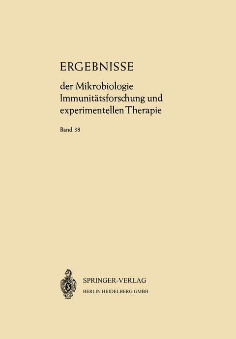 Ergebnisse der Mikrobiologie Immunitätsforschung und Experimentellen Therapie - W. Henle, W. Kikuth, K. F. Meyer, E. G. Nauck, J. Tomcsik