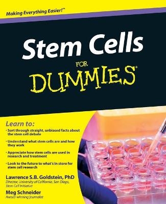 Stem Cells For Dummies - Lawrence S.B. Goldstein, Meg Schneider